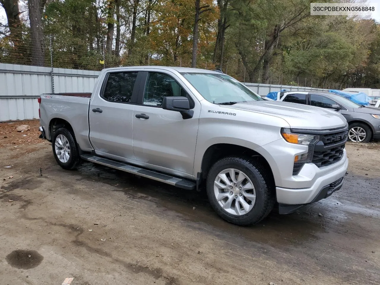 2022 Chevrolet Silverado K1500 Custom VIN: 3GCPDBEKXNG568848 Lot: 79414004