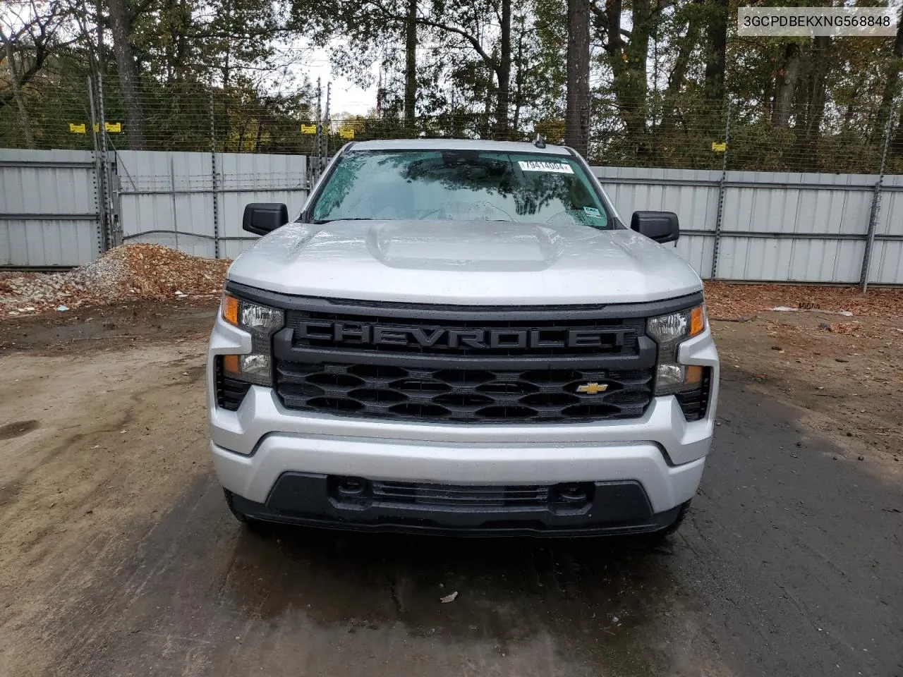 2022 Chevrolet Silverado K1500 Custom VIN: 3GCPDBEKXNG568848 Lot: 79414004