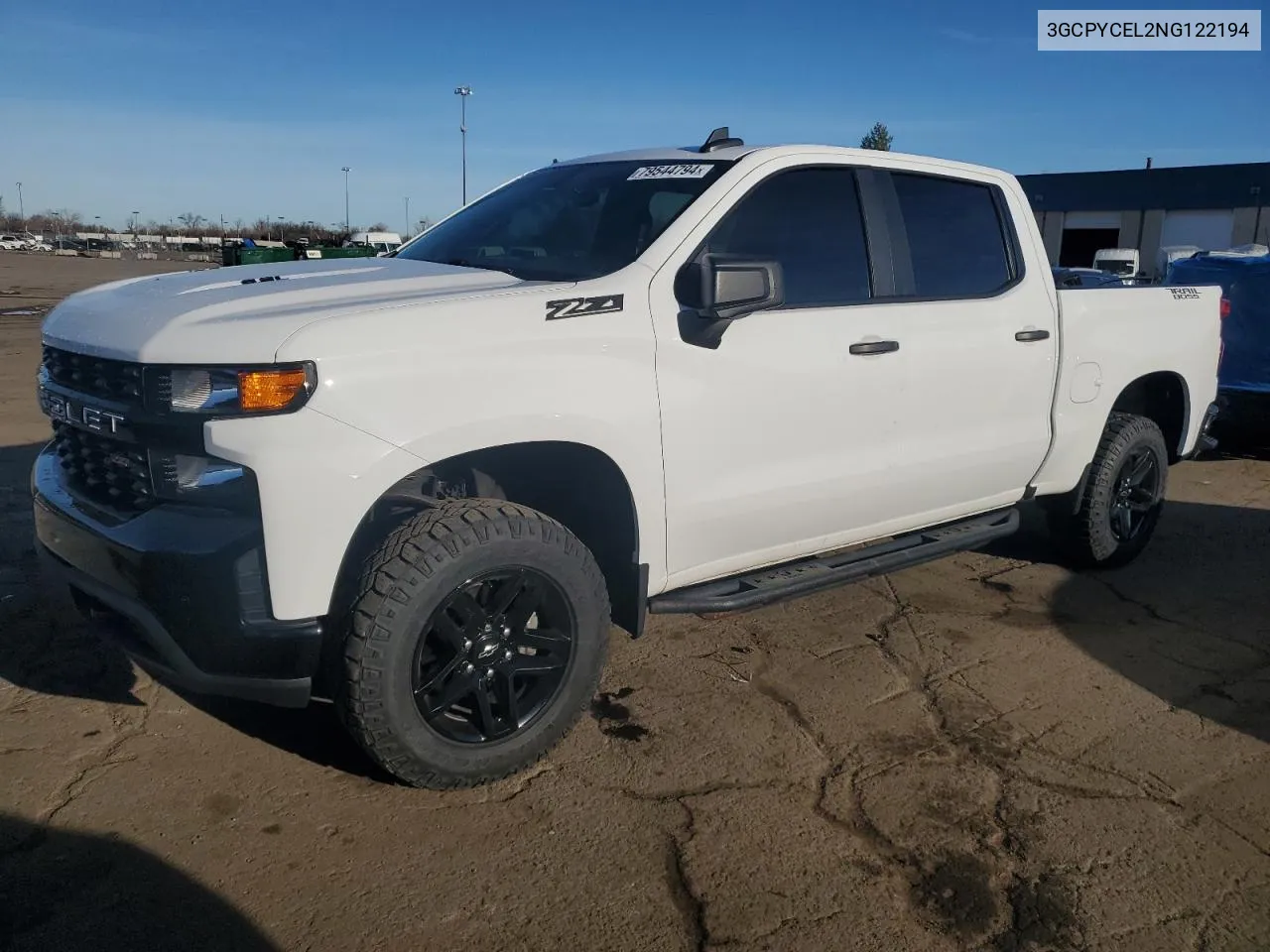 2022 Chevrolet Silverado Ltd K1500 Trail Boss Custom VIN: 3GCPYCEL2NG122194 Lot: 79544794