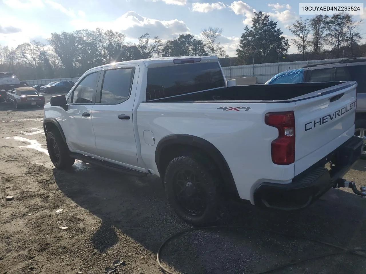 2022 Chevrolet Silverado Ltd K1500 VIN: 1GCUYAED4NZ233524 Lot: 79764084