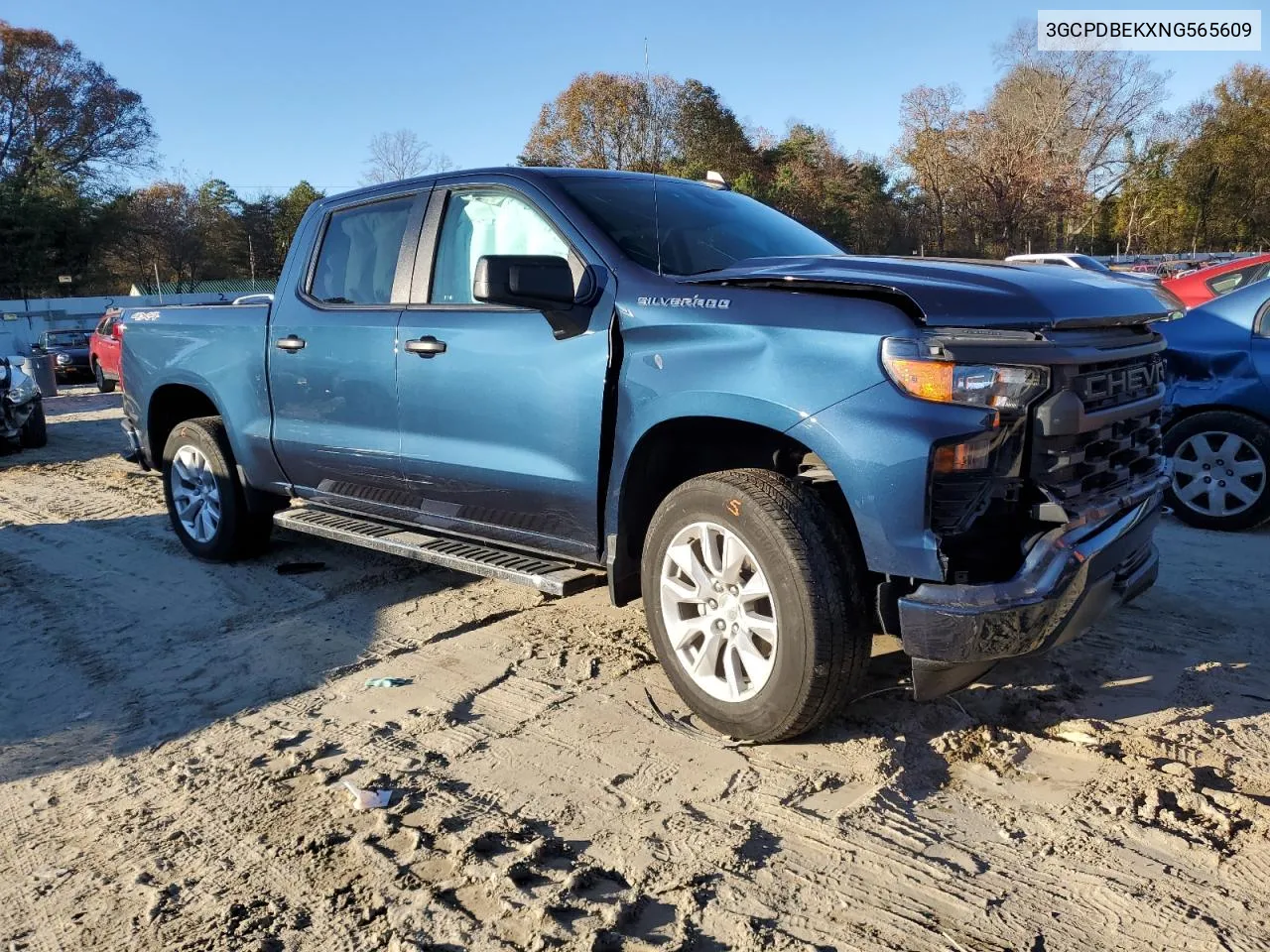 2022 Chevrolet Silverado K1500 Custom VIN: 3GCPDBEKXNG565609 Lot: 80490324