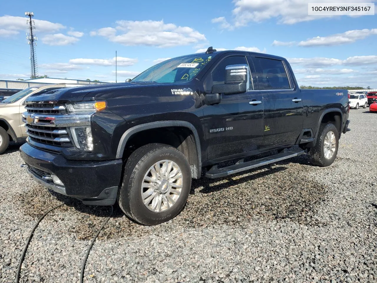 2022 Chevrolet Silverado K2500 High Country VIN: 1GC4YREY3NF345167 Lot: 80824524