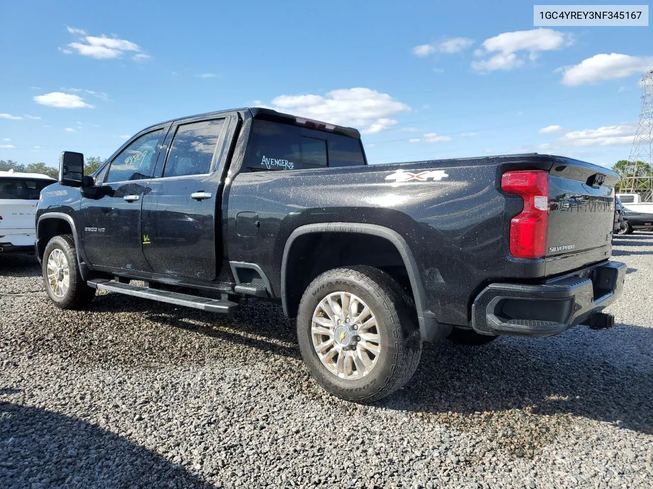 2022 Chevrolet Silverado K2500 High Country VIN: 1GC4YREY3NF345167 Lot: 80824524