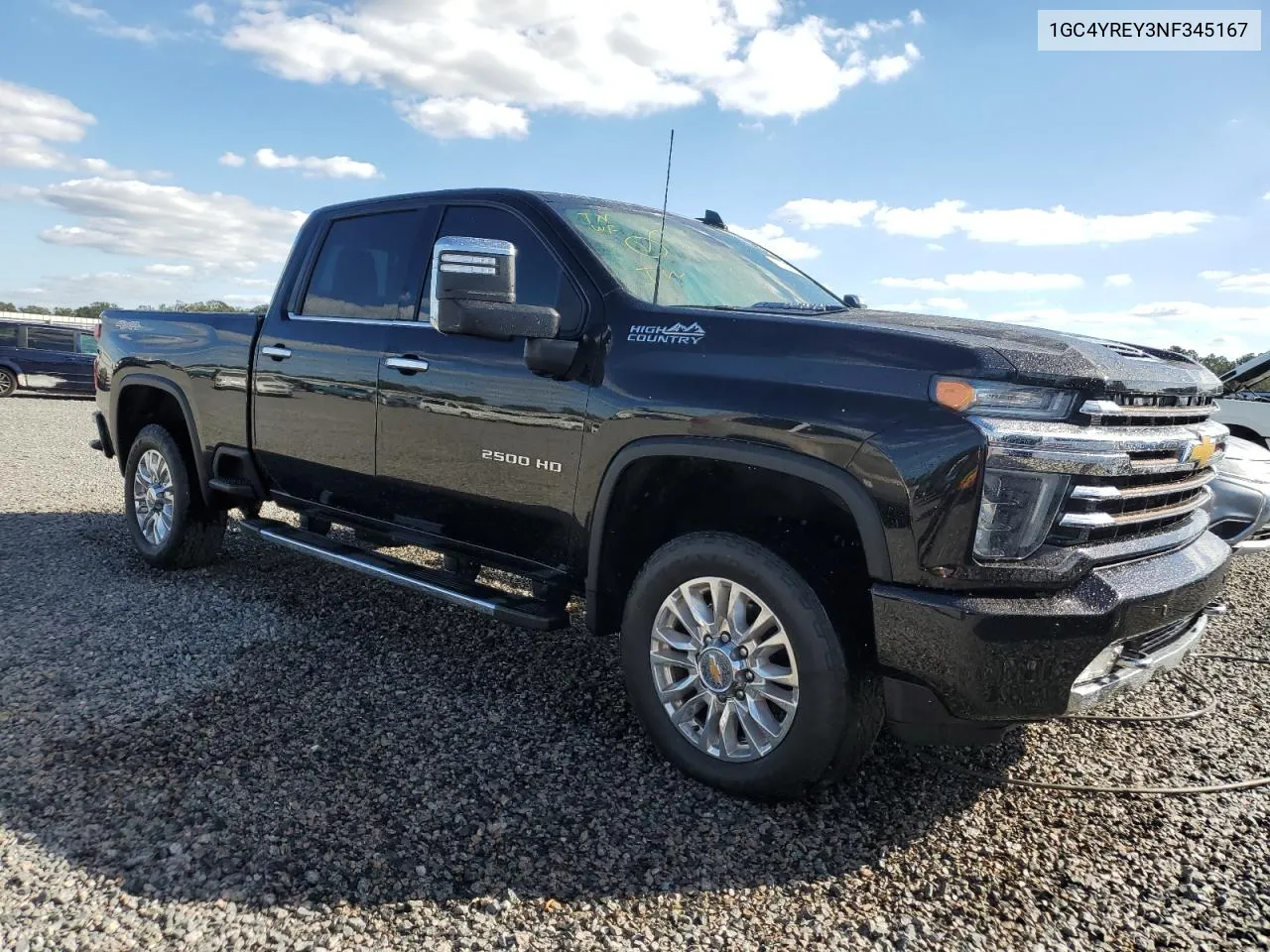 2022 Chevrolet Silverado K2500 High Country VIN: 1GC4YREY3NF345167 Lot: 80824524