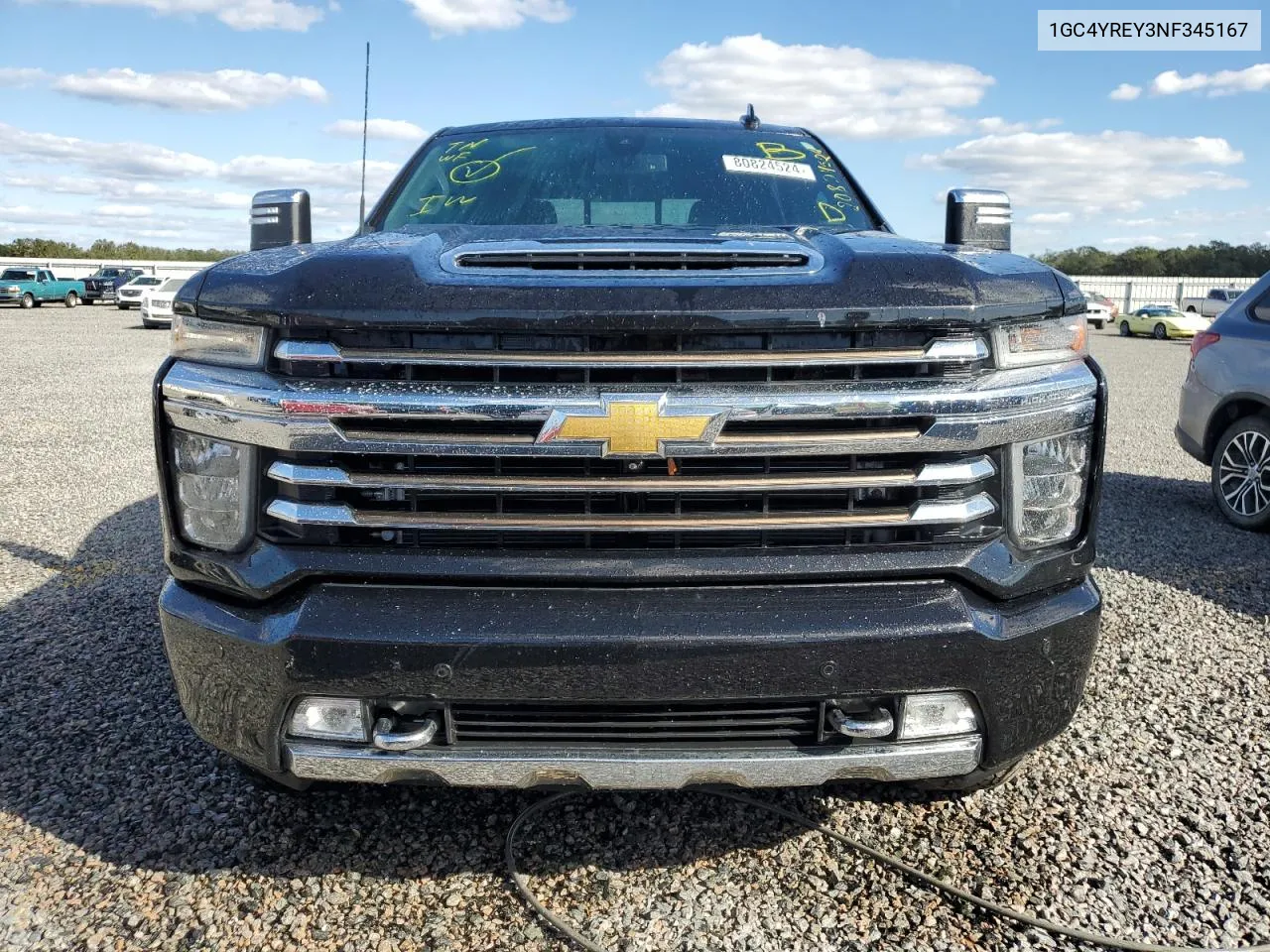 2022 Chevrolet Silverado K2500 High Country VIN: 1GC4YREY3NF345167 Lot: 80824524