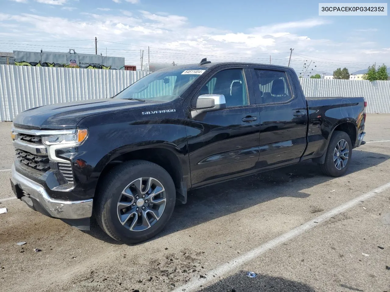 2023 Chevrolet Silverado C1500 Lt VIN: 3GCPACEK0PG342352 Lot: 64611404