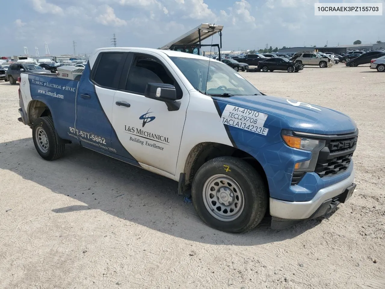 2023 Chevrolet Silverado C1500 VIN: 1GCRAAEK3PZ155703 Lot: 72245424