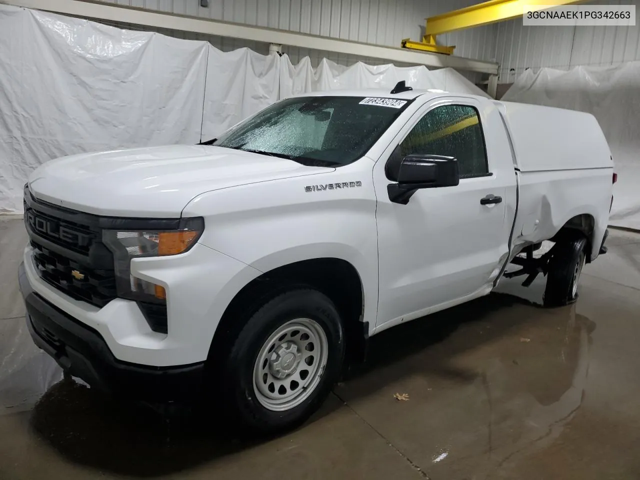 2023 Chevrolet Silverado C1500 VIN: 3GCNAAEK1PG342663 Lot: 72343904