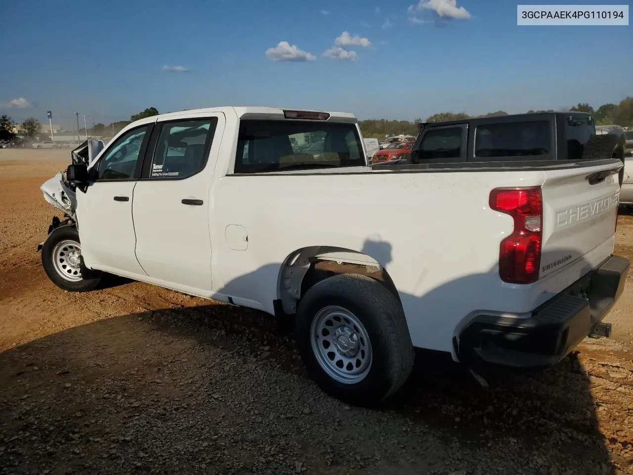 2023 Chevrolet Silverado C1500 VIN: 3GCPAAEK4PG110194 Lot: 74315844