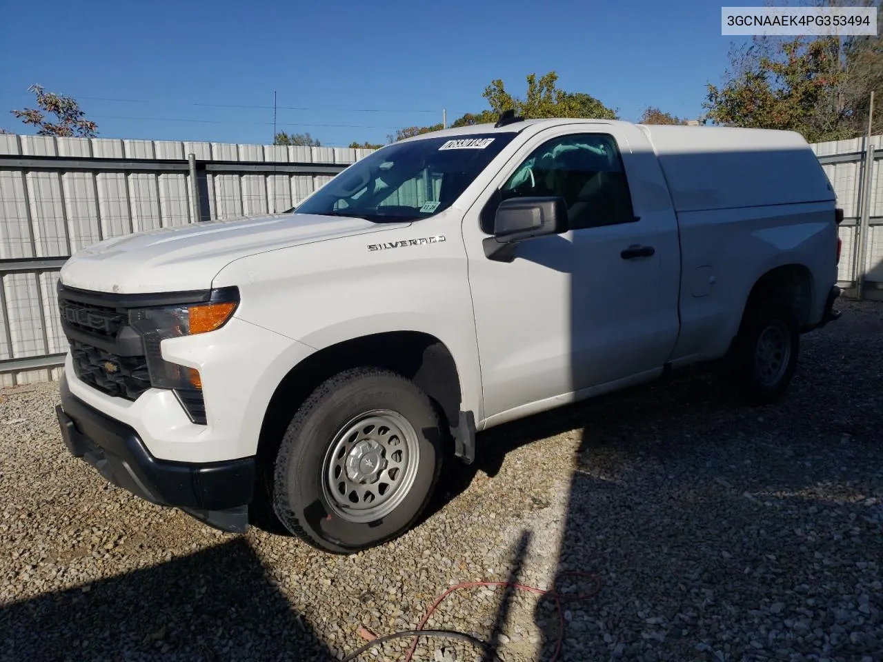 2023 Chevrolet Silverado C1500 VIN: 3GCNAAEK4PG353494 Lot: 76330184