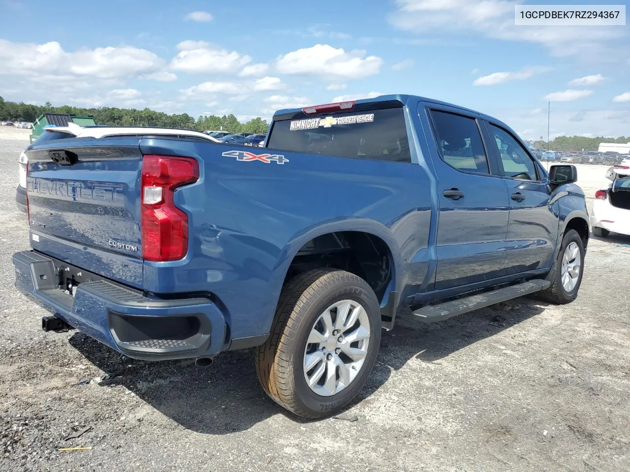 2024 Chevrolet Silverado K1500 Custom VIN: 1GCPDBEK7RZ294367 Lot: 72426834