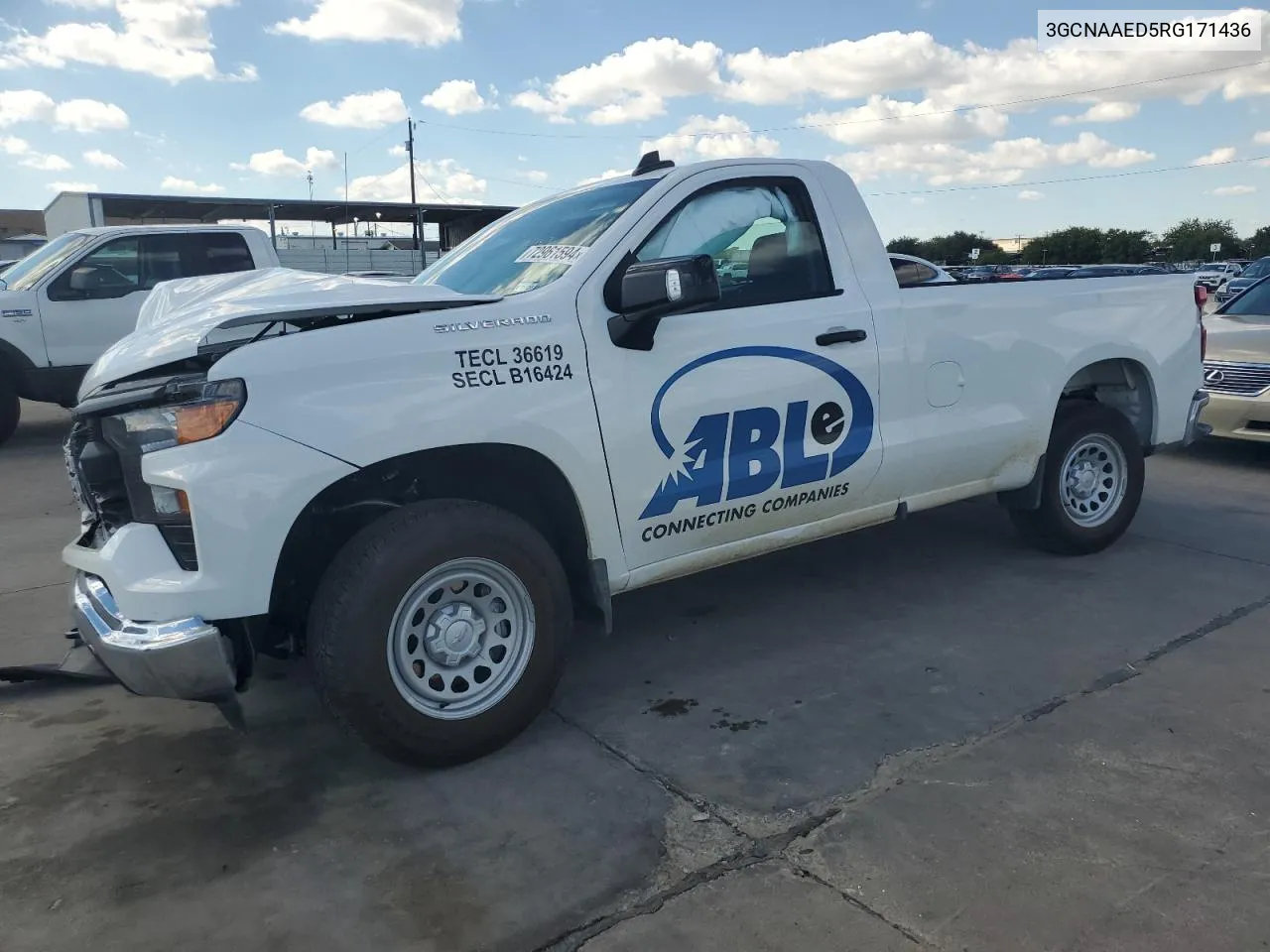 2024 Chevrolet Silverado C1500 VIN: 3GCNAAED5RG171436 Lot: 72961594