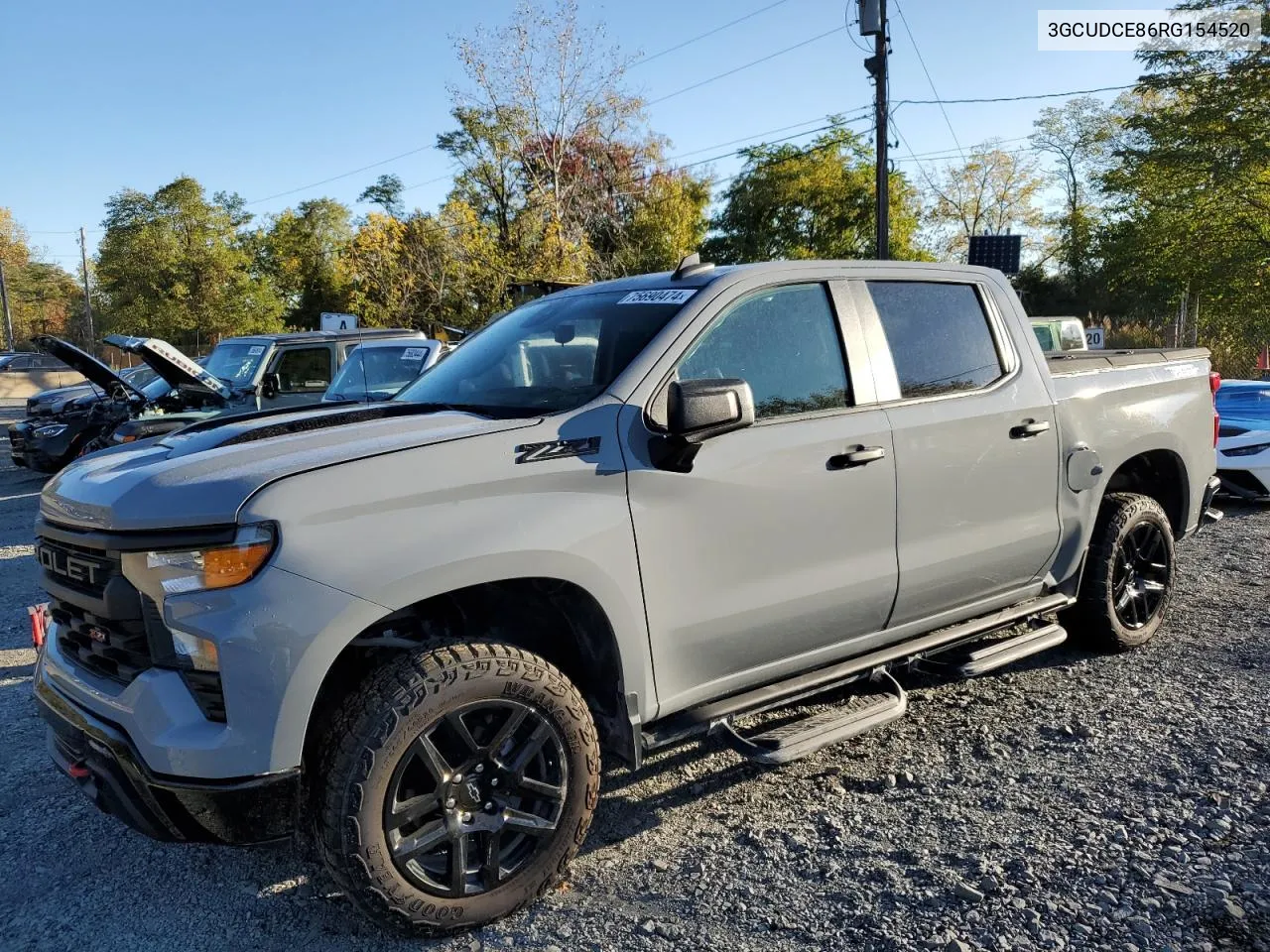 2024 Chevrolet Silverado K1500 Trail Boss Custom VIN: 3GCUDCE86RG154520 Lot: 75690474