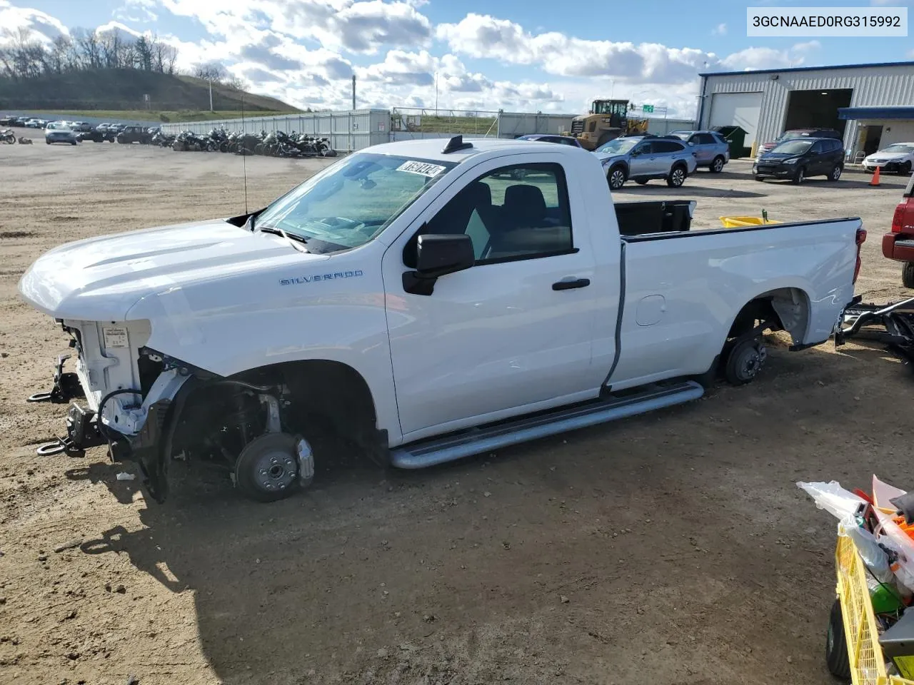 2024 Chevrolet Silverado C1500 VIN: 3GCNAAED0RG315992 Lot: 81501474