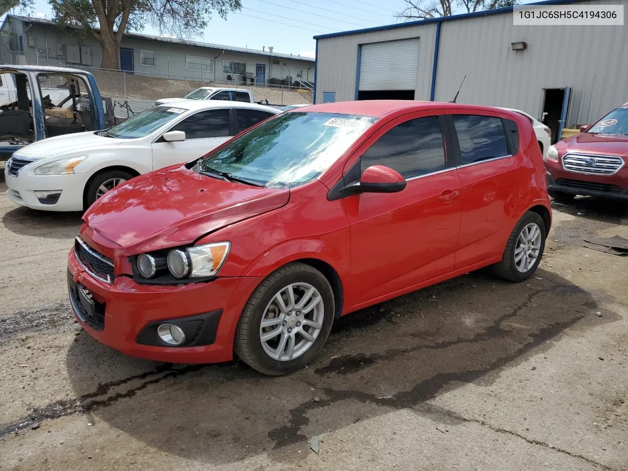 2012 Chevrolet Sonic Lt VIN: 1G1JC6SH5C4194306 Lot: 66799384