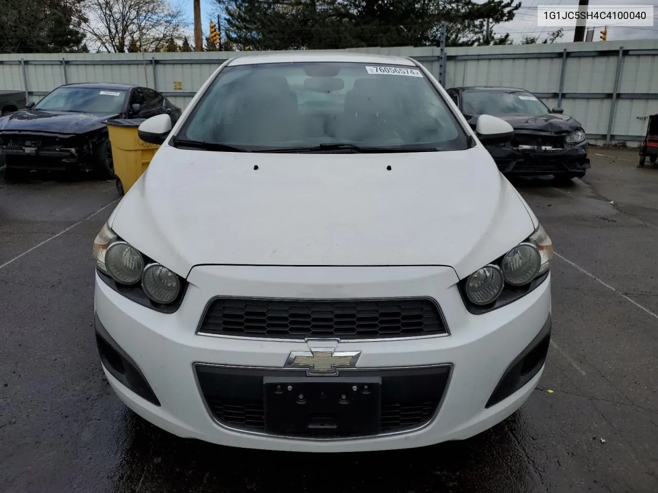 2012 Chevrolet Sonic Lt VIN: 1G1JC5SH4C4100040 Lot: 76056574