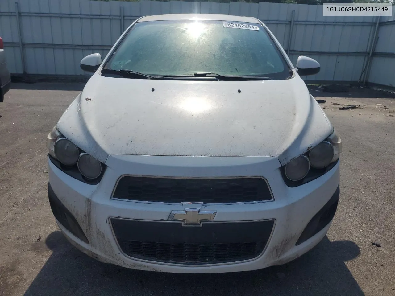 2013 Chevrolet Sonic Lt VIN: 1G1JC6SH0D4215449 Lot: 62462984