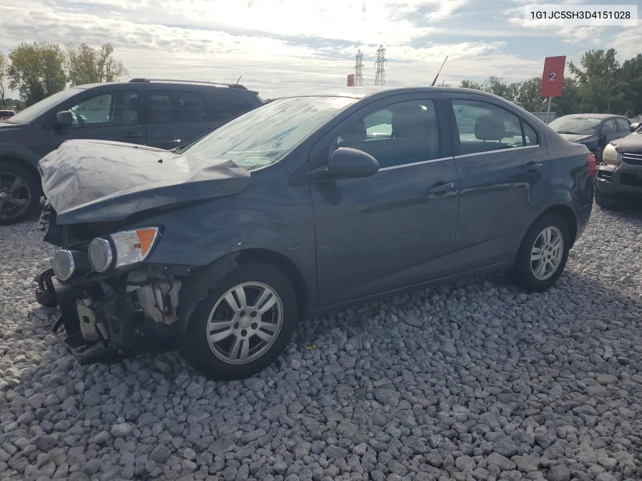 2013 Chevrolet Sonic Lt VIN: 1G1JC5SH3D4151028 Lot: 72222324