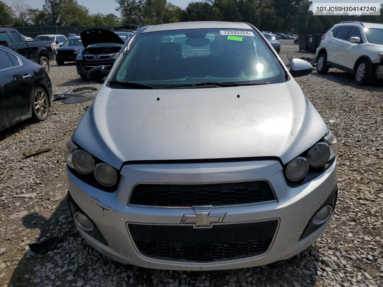 2013 Chevrolet Sonic Lt VIN: 1G1JC5SH3D4147240 Lot: 72935324