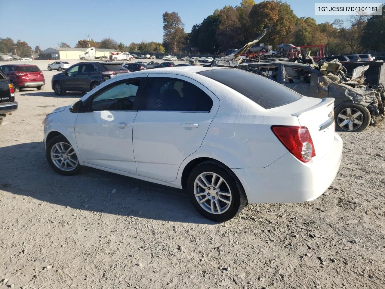 2013 Chevrolet Sonic Lt VIN: 1G1JC5SH7D4104181 Lot: 77850804