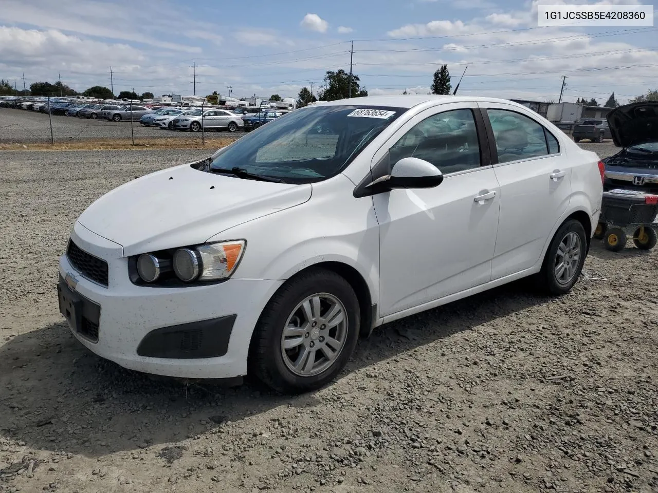 2014 Chevrolet Sonic Lt VIN: 1G1JC5SB5E4208360 Lot: 68763654