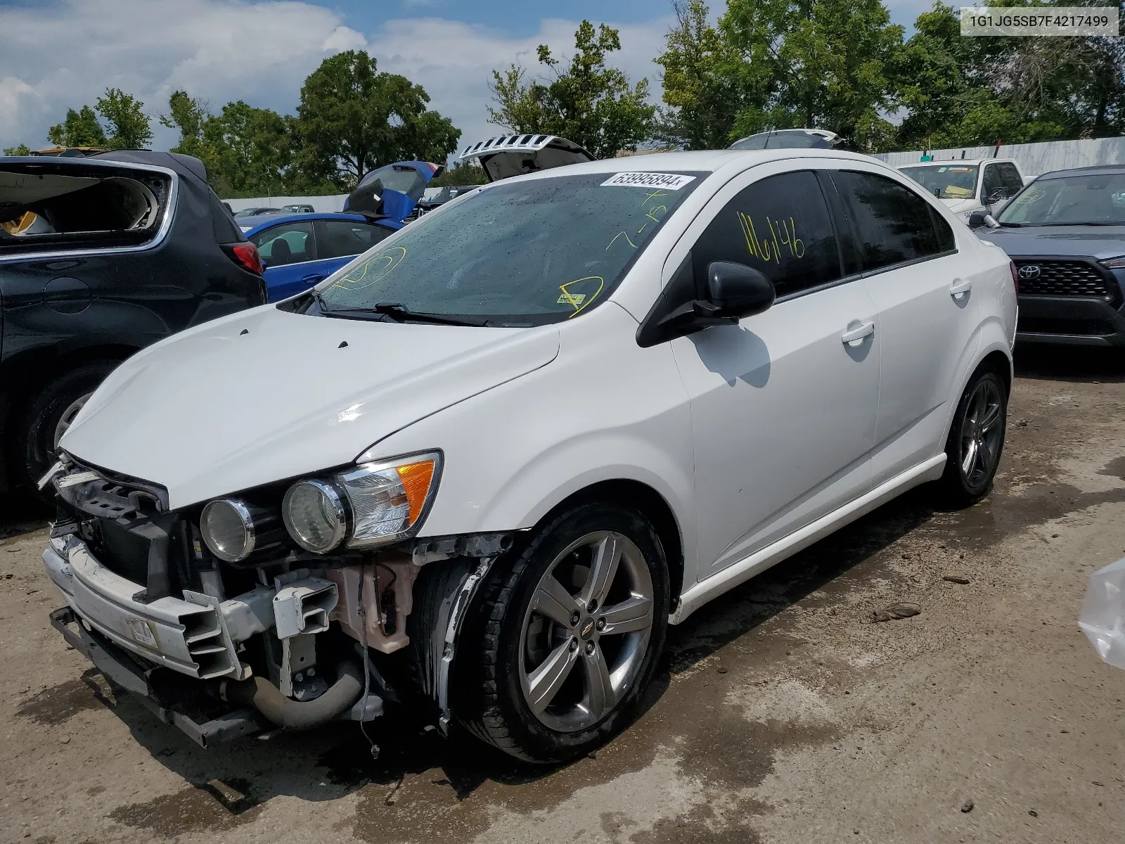 2015 Chevrolet Sonic Rs VIN: 1G1JG5SB7F4217499 Lot: 63995894