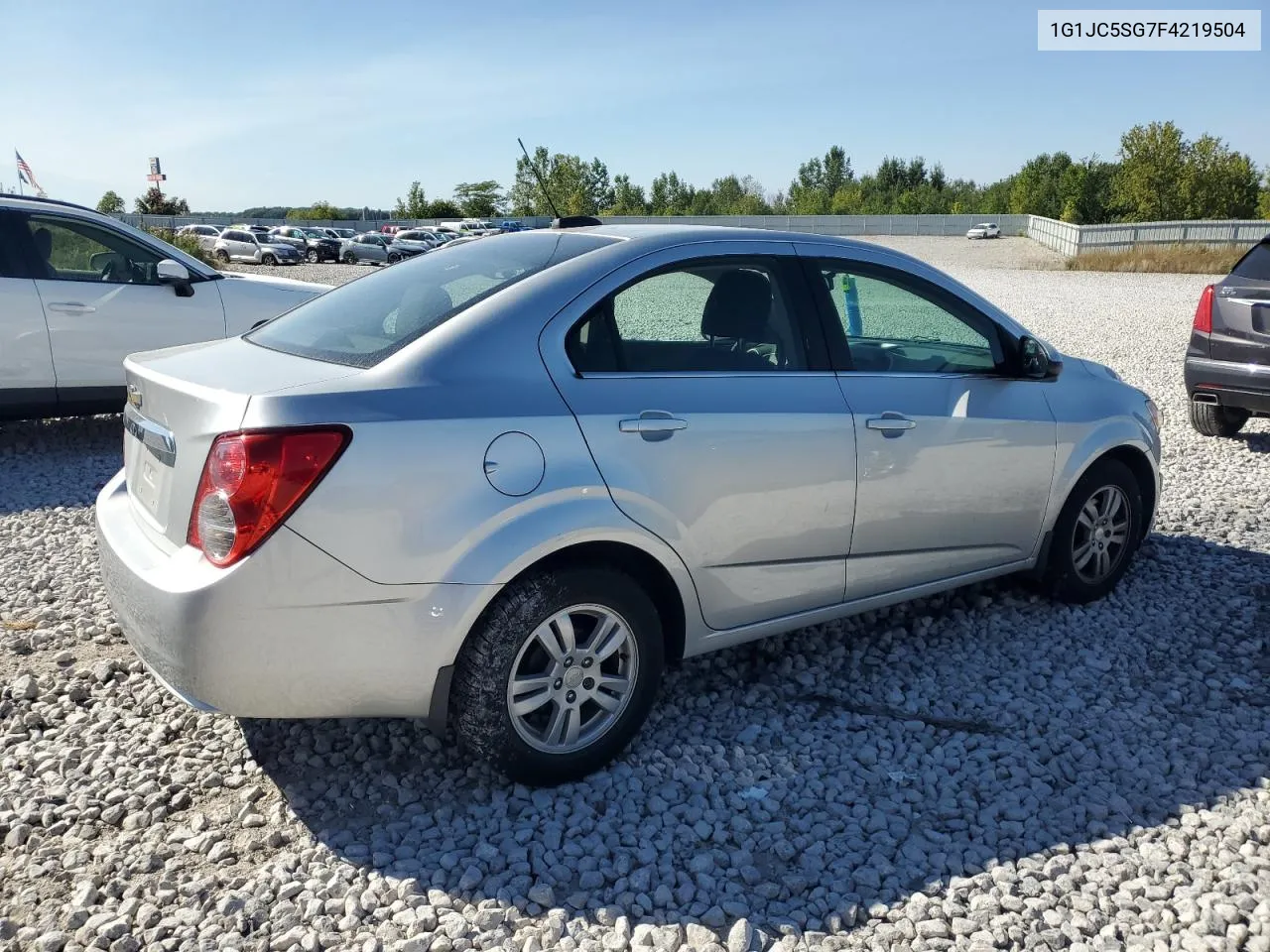 2015 Chevrolet Sonic Lt VIN: 1G1JC5SG7F4219504 Lot: 69801884