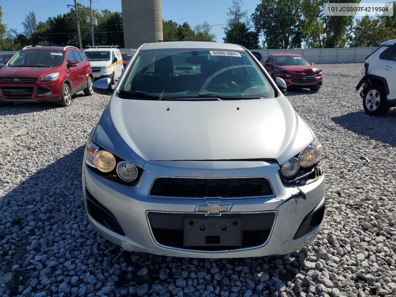 2015 Chevrolet Sonic Lt VIN: 1G1JC5SG7F4219504 Lot: 69801884