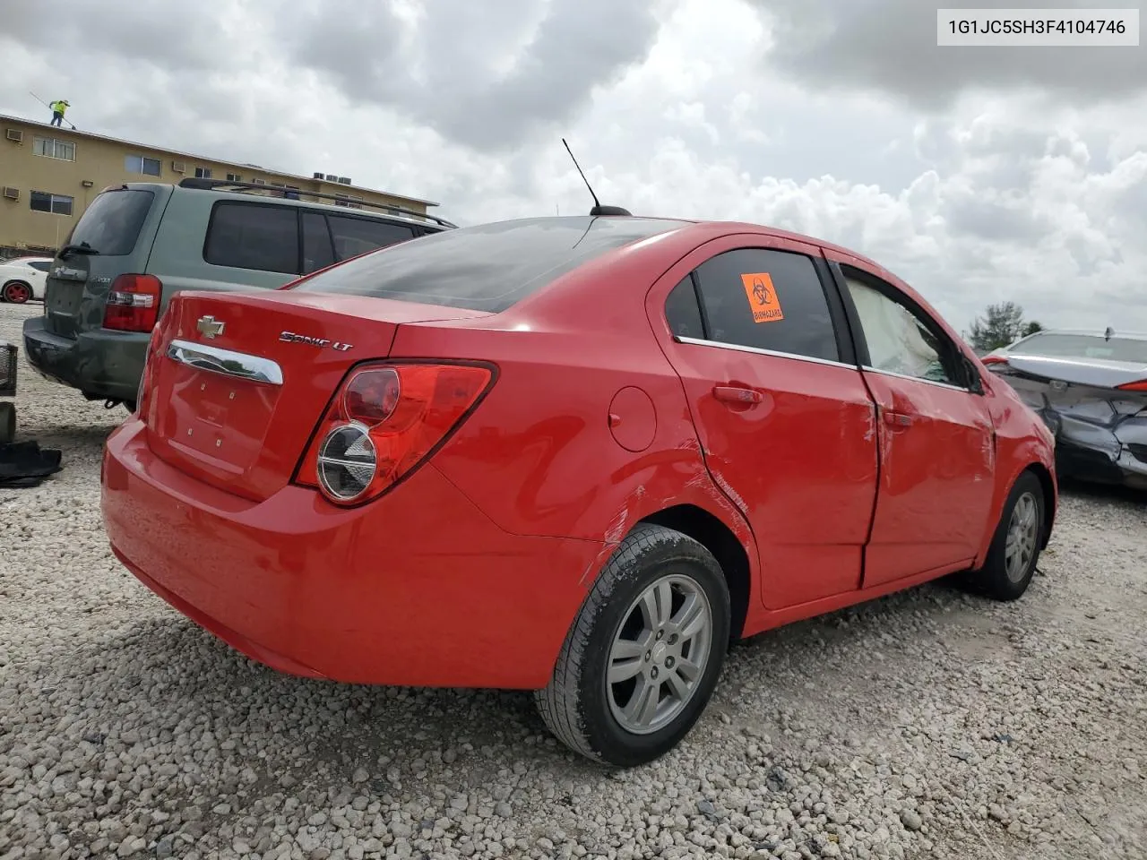 2015 Chevrolet Sonic Lt VIN: 1G1JC5SH3F4104746 Lot: 70278204