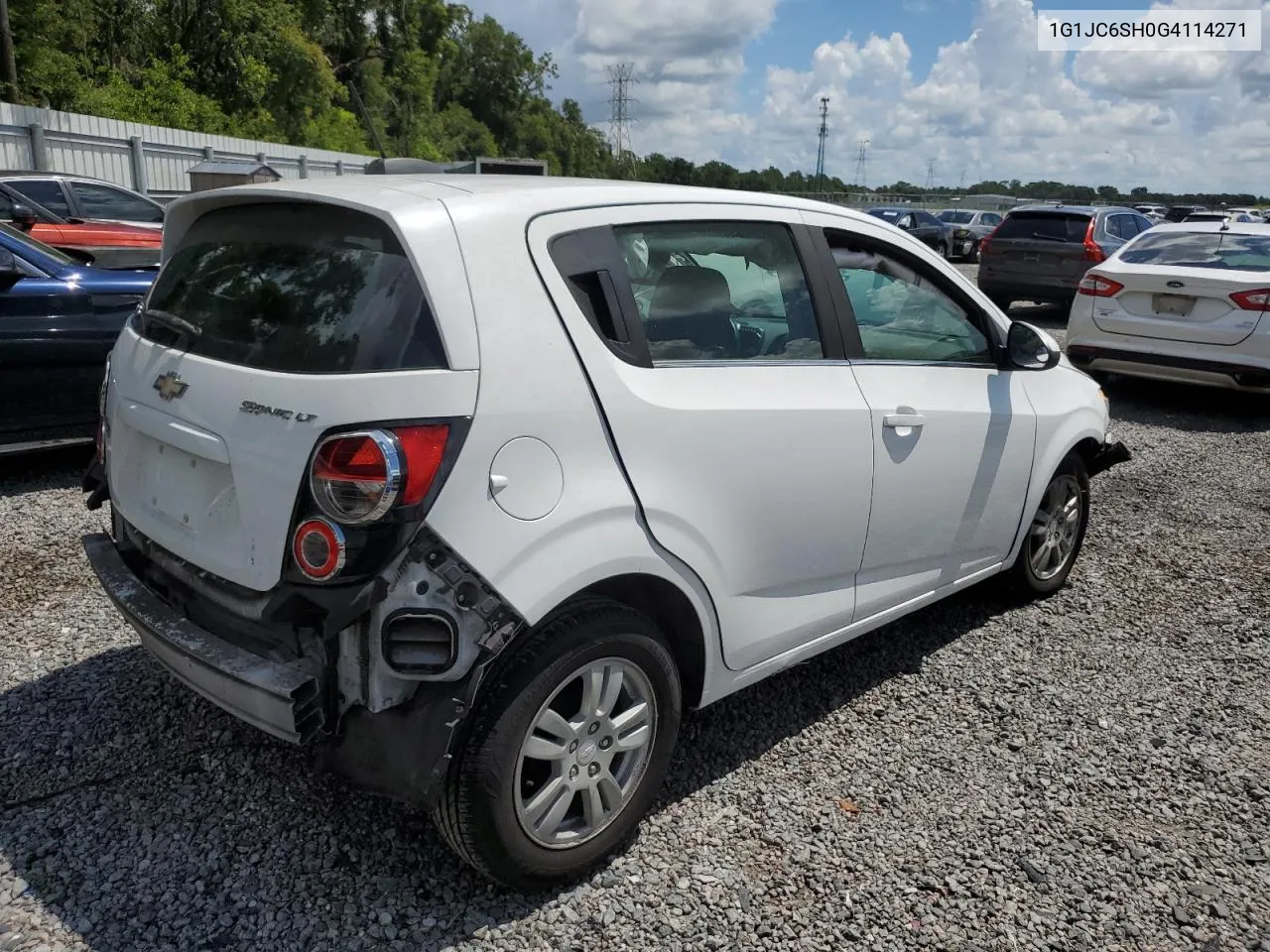 2016 Chevrolet Sonic Lt VIN: 1G1JC6SH0G4114271 Lot: 63396064