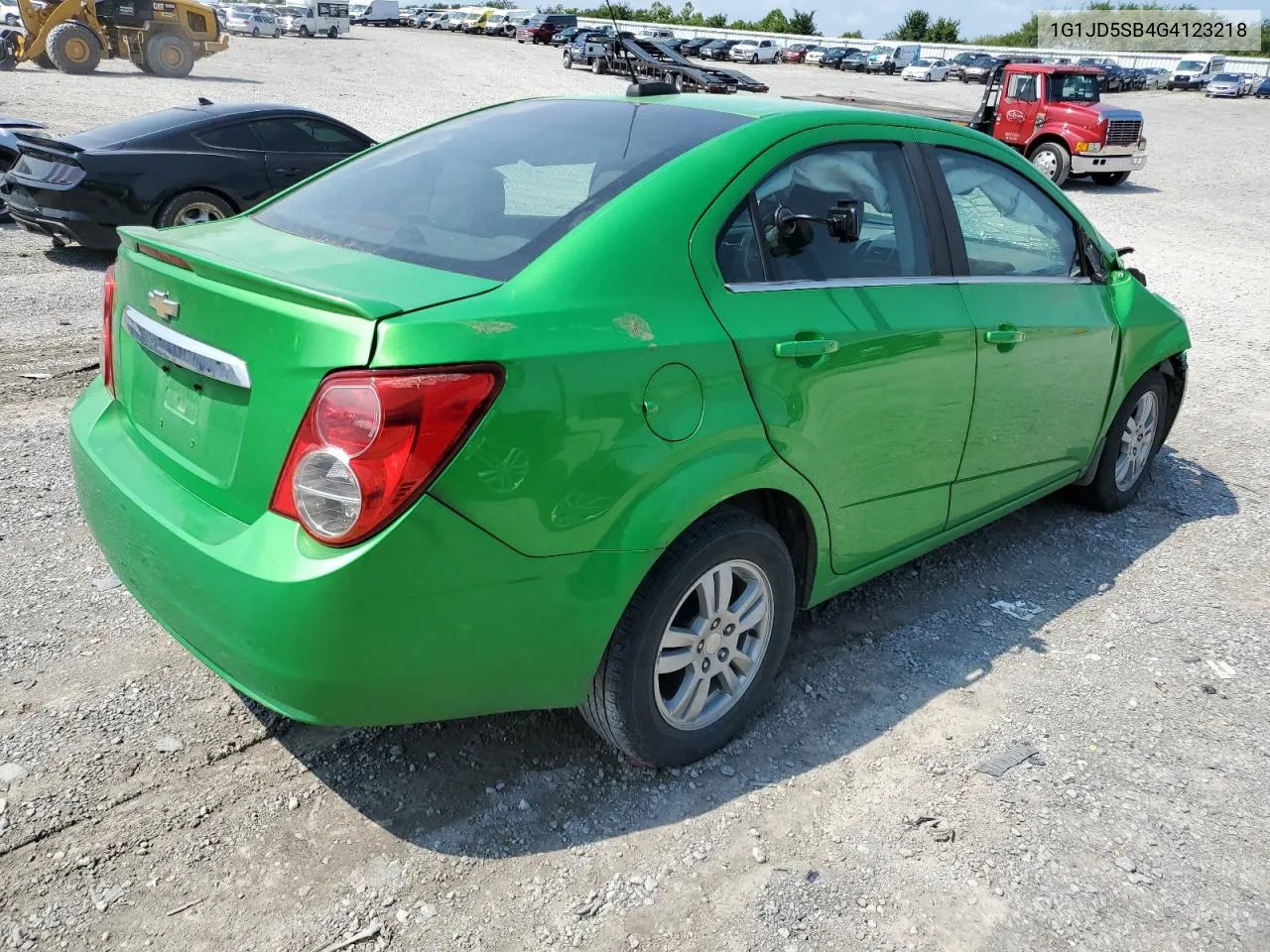 2016 Chevrolet Sonic Lt VIN: 1G1JD5SB4G4123218 Lot: 65227244