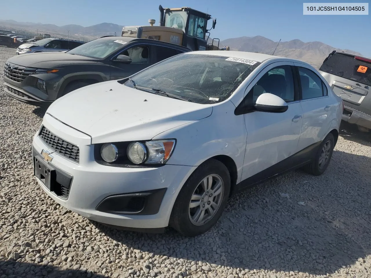 2016 Chevrolet Sonic Lt VIN: 1G1JC5SH1G4104505 Lot: 74614304