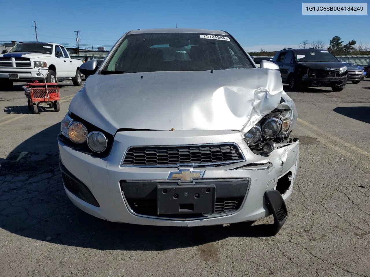 2016 Chevrolet Sonic Lt VIN: 1G1JC6SB0G4184249 Lot: 75134984