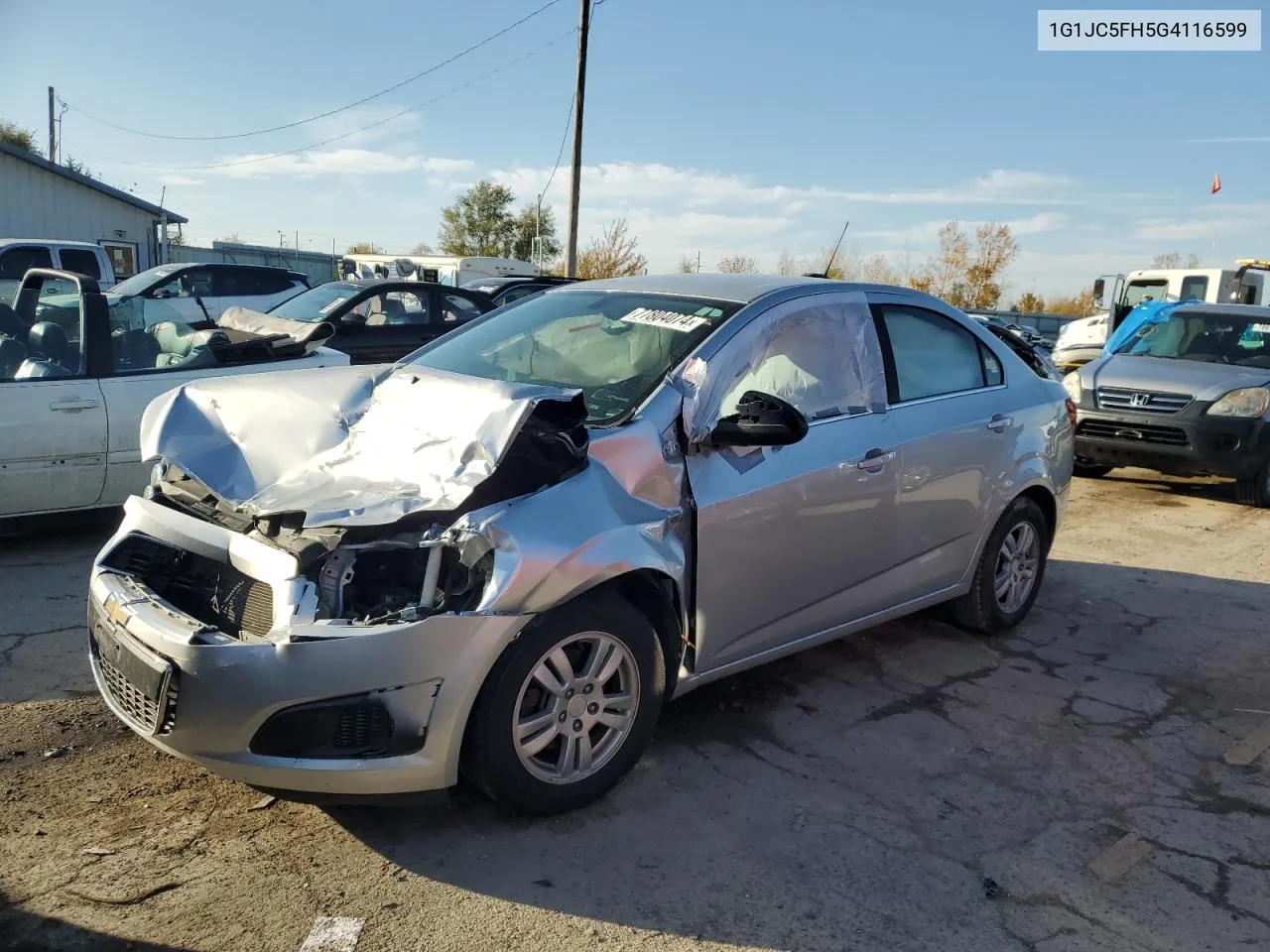 2016 Chevrolet Sonic VIN: 1G1JC5FH5G4116599 Lot: 77804074