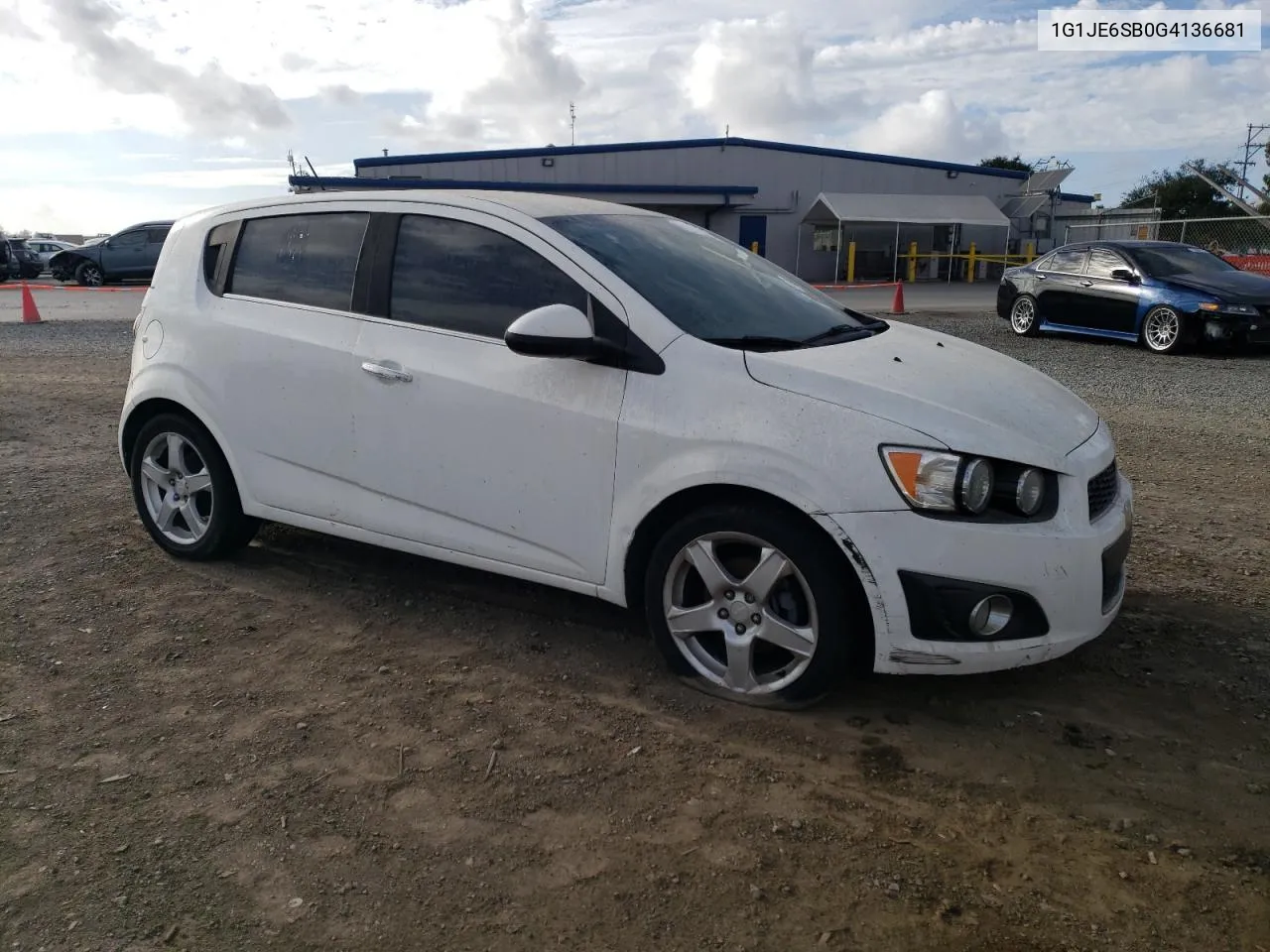 2016 Chevrolet Sonic Ltz VIN: 1G1JE6SB0G4136681 Lot: 78473234