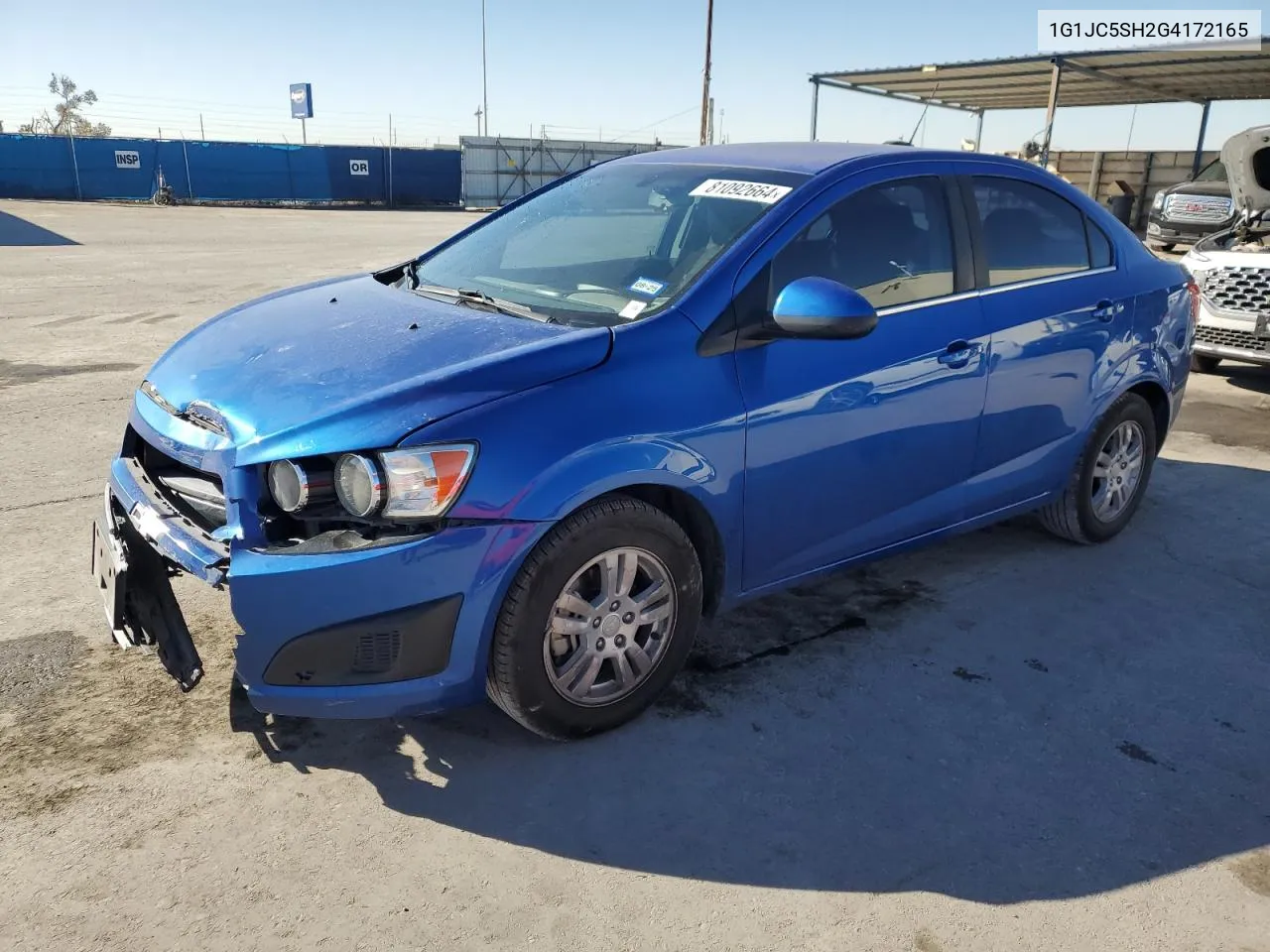 2016 Chevrolet Sonic Lt VIN: 1G1JC5SH2G4172165 Lot: 81092664