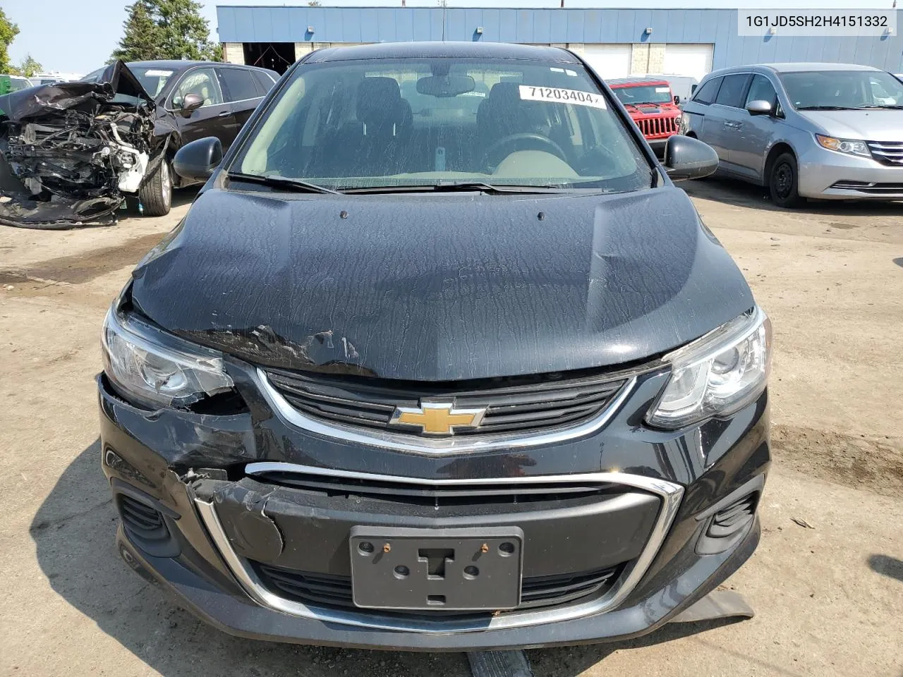 2017 Chevrolet Sonic Lt VIN: 1G1JD5SH2H4151332 Lot: 71203404