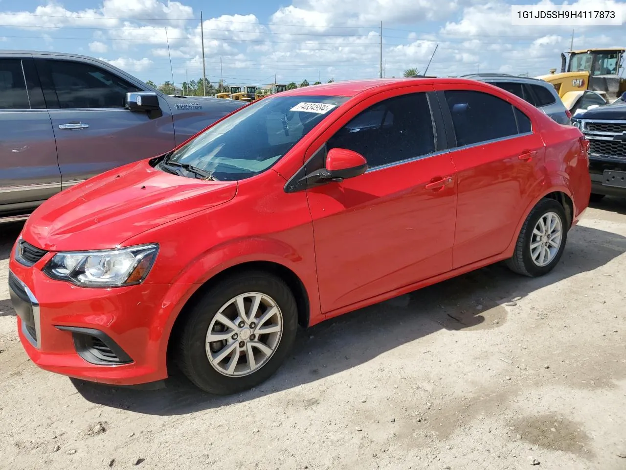 2017 Chevrolet Sonic Lt VIN: 1G1JD5SH9H4117873 Lot: 74334994