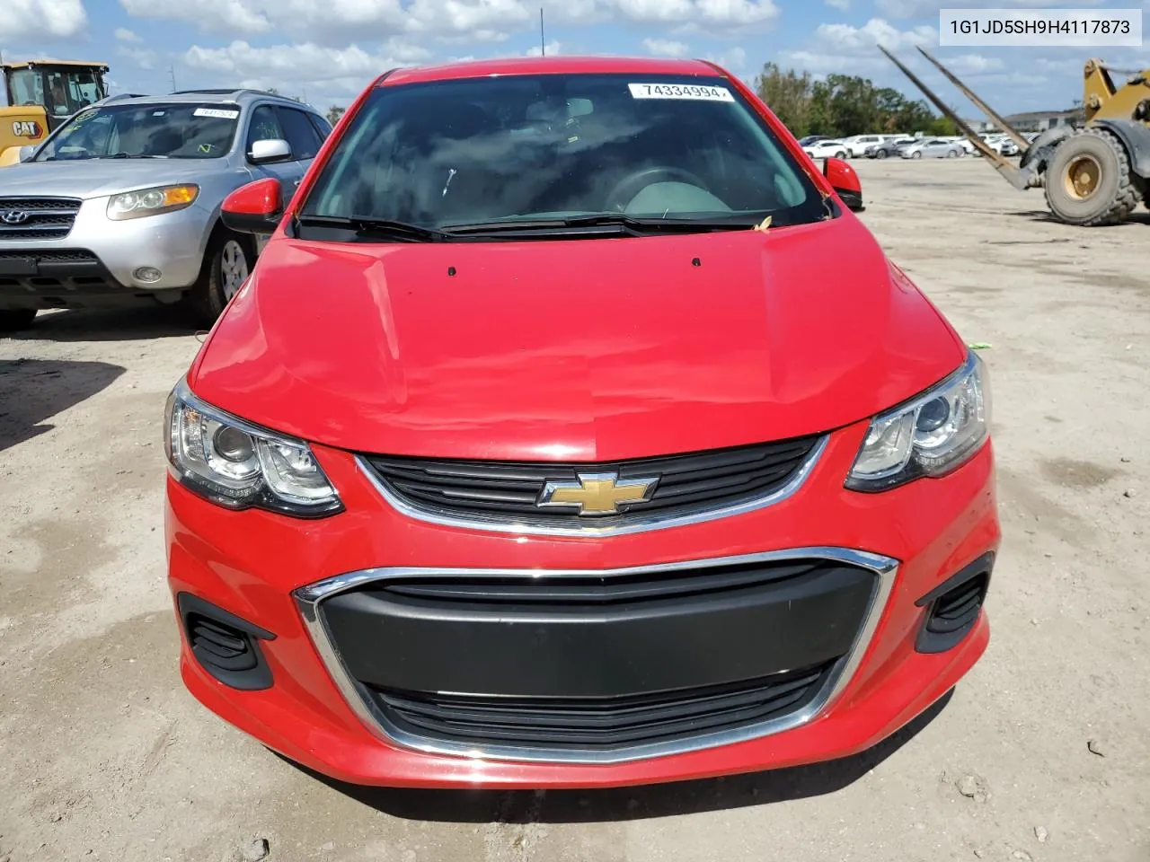 2017 Chevrolet Sonic Lt VIN: 1G1JD5SH9H4117873 Lot: 74334994