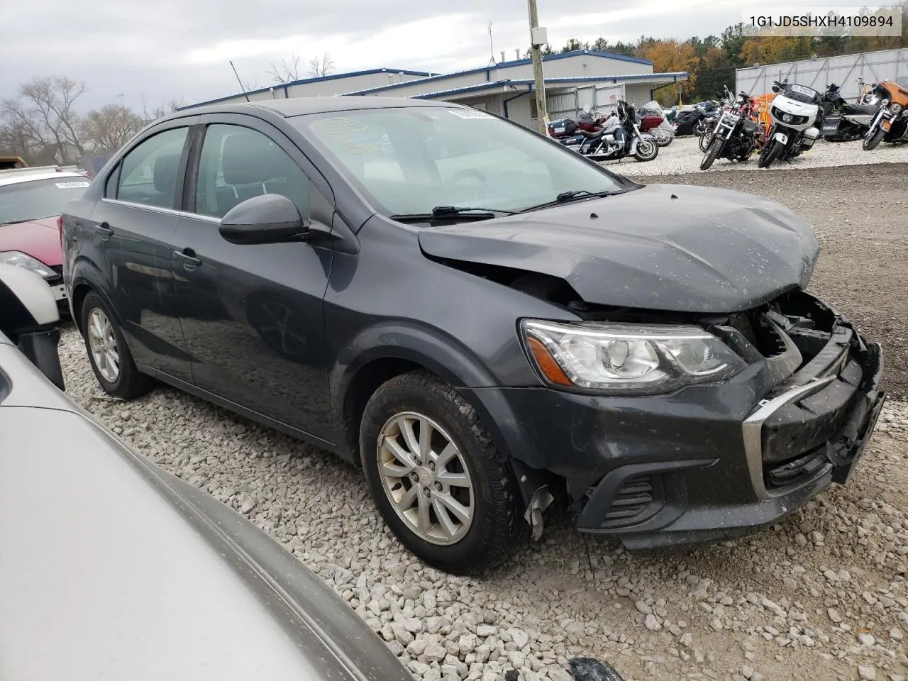 2017 Chevrolet Sonic Lt VIN: 1G1JD5SHXH4109894 Lot: 76798664