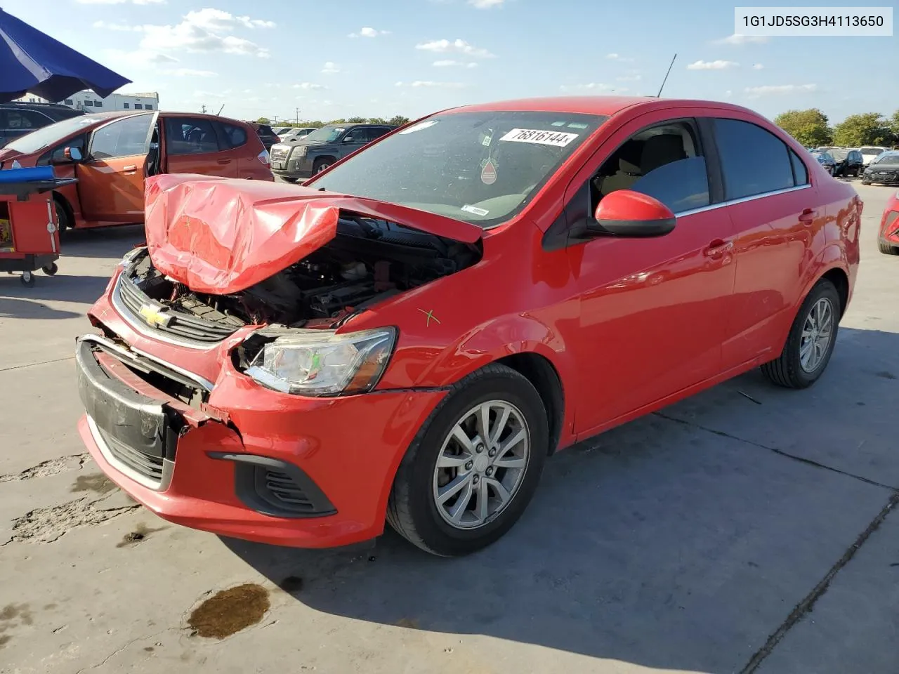 2017 Chevrolet Sonic Lt VIN: 1G1JD5SG3H4113650 Lot: 76816144