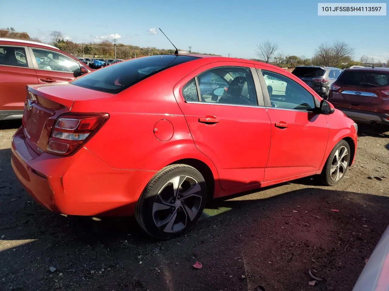 2017 Chevrolet Sonic Premier VIN: 1G1JF5SB5H4113597 Lot: 80111104