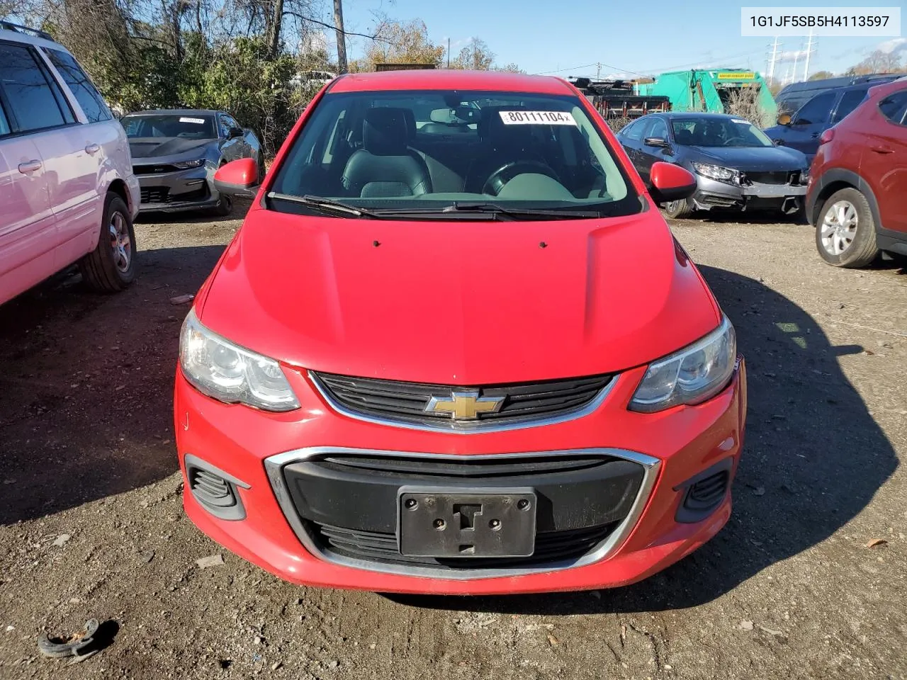 2017 Chevrolet Sonic Premier VIN: 1G1JF5SB5H4113597 Lot: 80111104