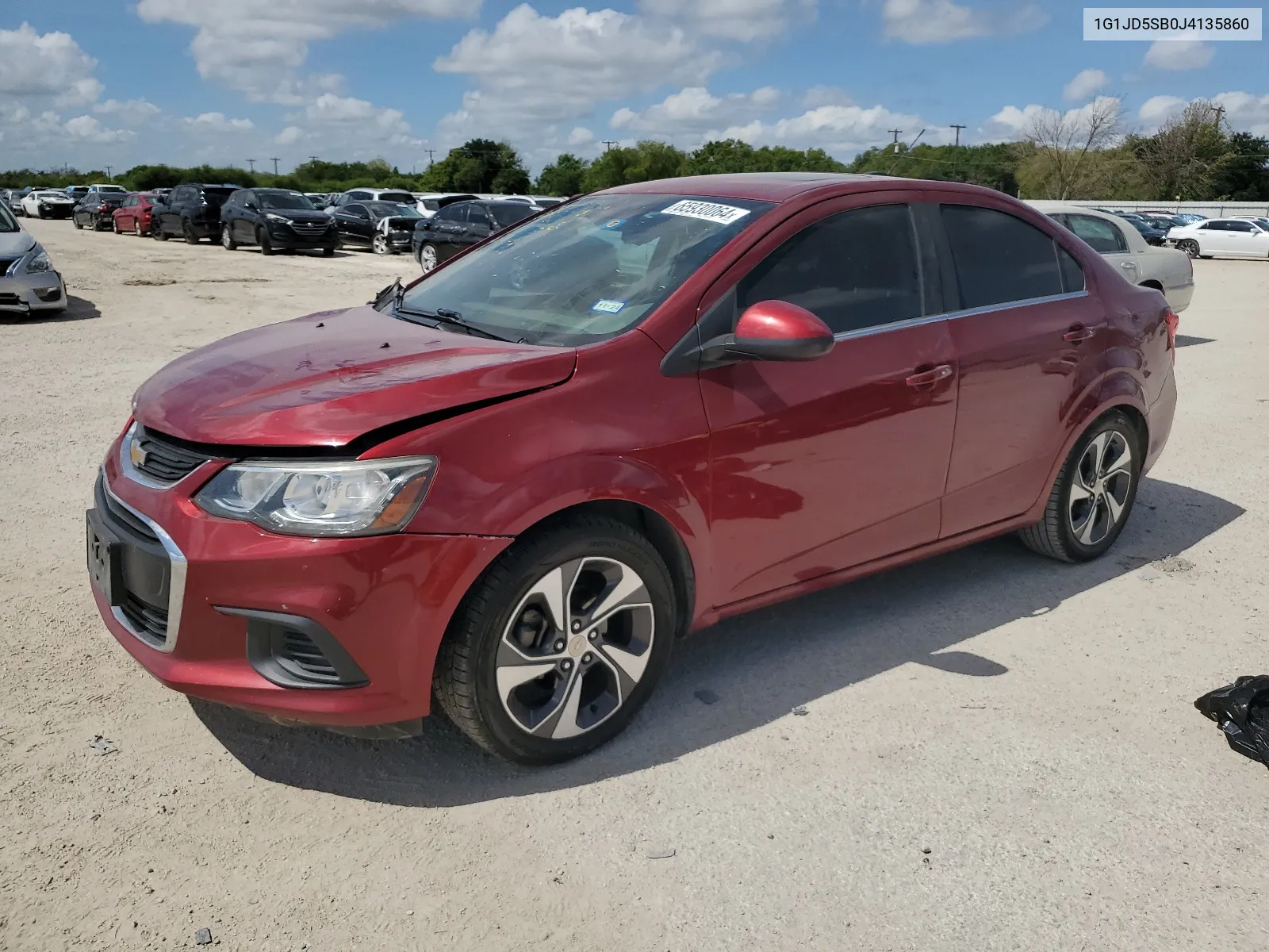 2018 Chevrolet Sonic Lt VIN: 1G1JD5SB0J4135860 Lot: 65930064