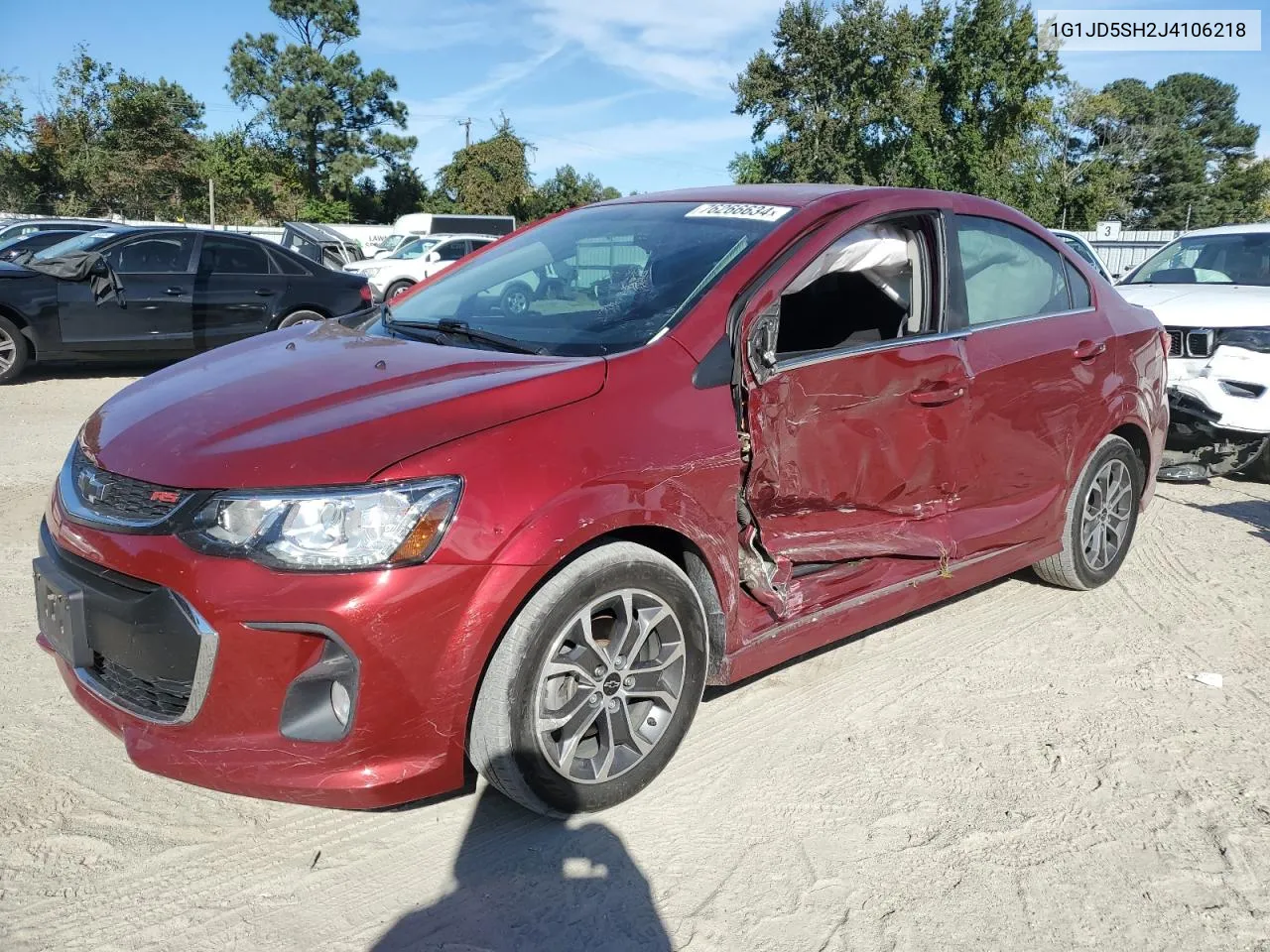 2018 Chevrolet Sonic Lt VIN: 1G1JD5SH2J4106218 Lot: 76266634