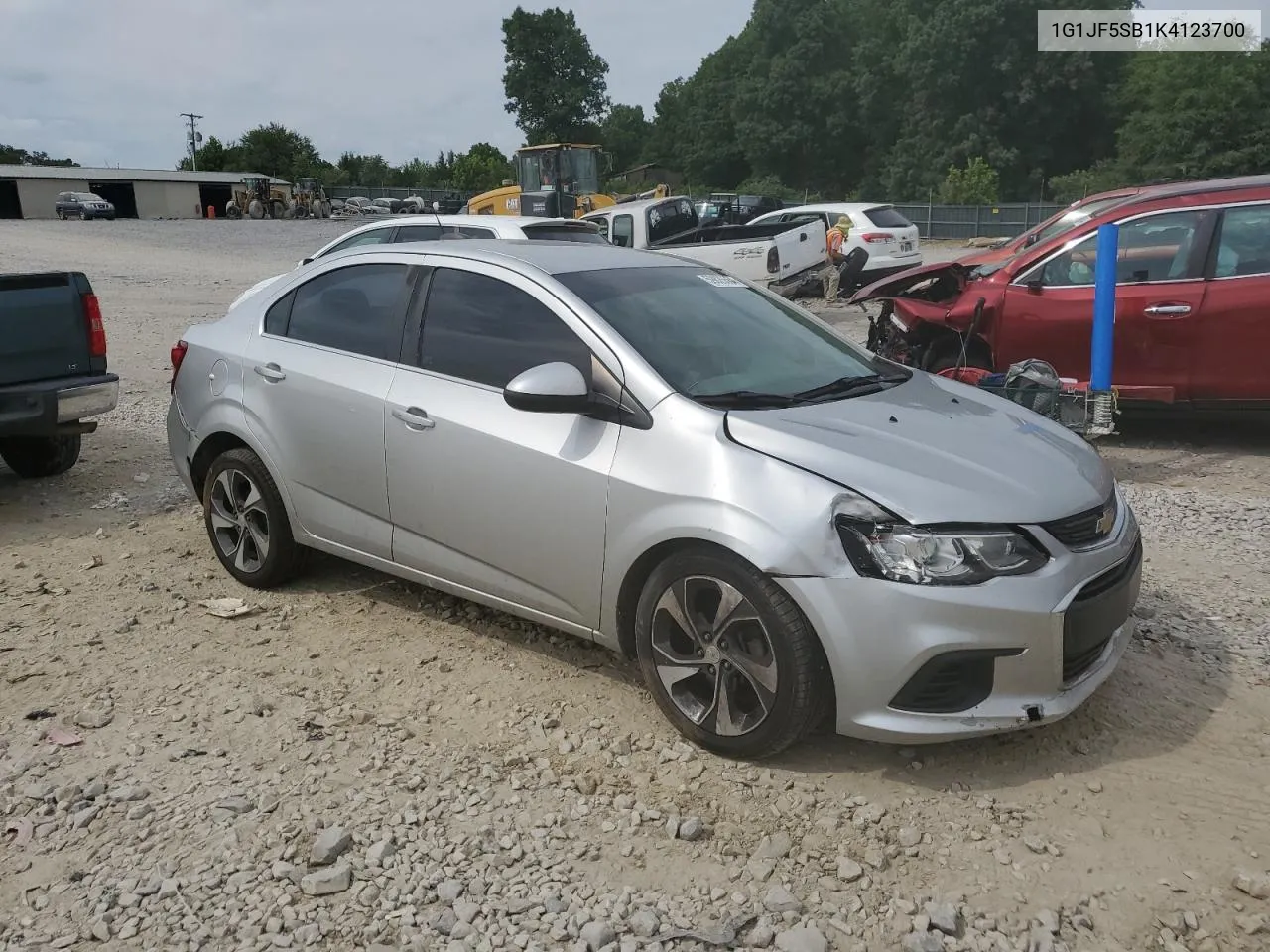 2019 Chevrolet Sonic Premier VIN: 1G1JF5SB1K4123700 Lot: 59826564