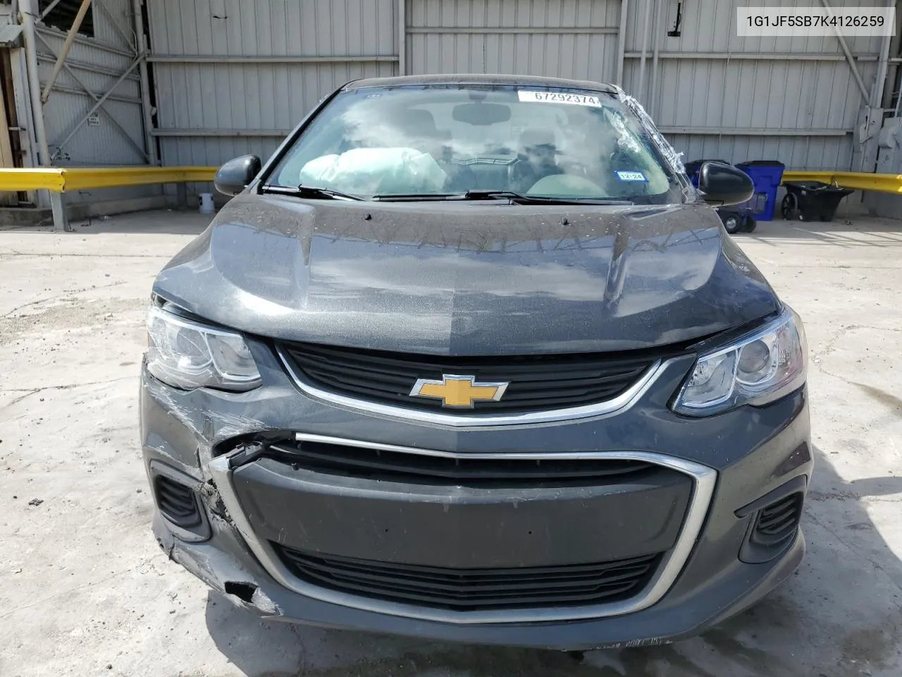 2019 Chevrolet Sonic Premier VIN: 1G1JF5SB7K4126259 Lot: 67292374