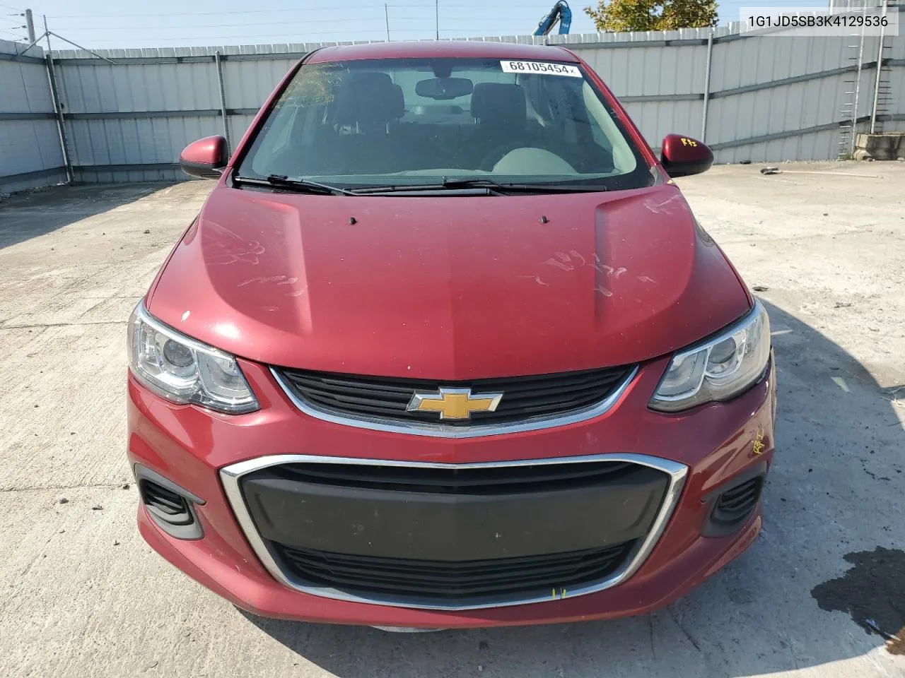 2019 Chevrolet Sonic Lt VIN: 1G1JD5SB3K4129536 Lot: 68105454