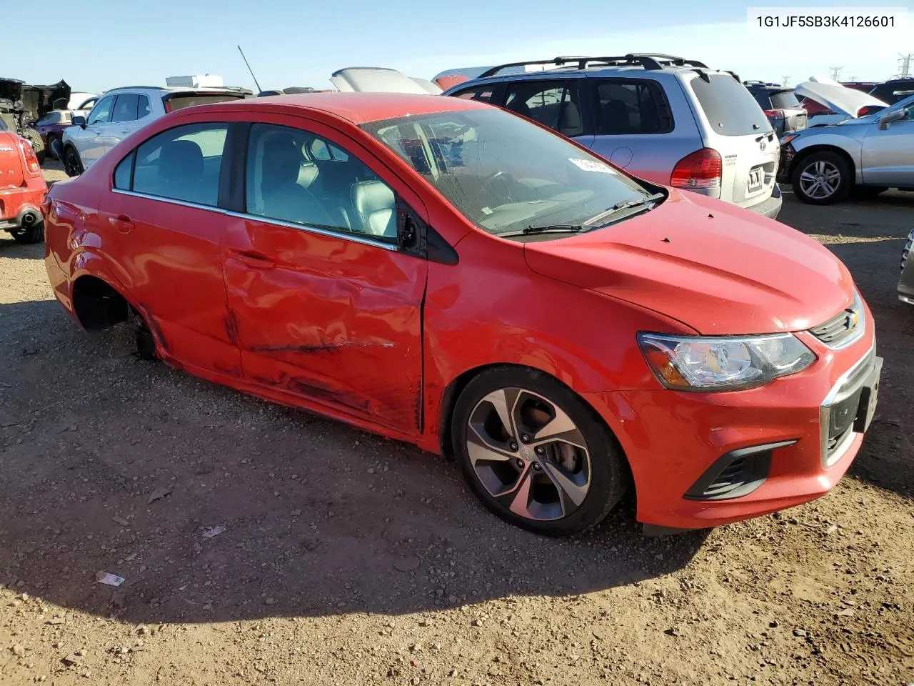 2019 Chevrolet Sonic Premier VIN: 1G1JF5SB3K4126601 Lot: 73644384