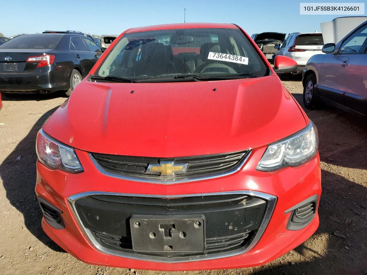 2019 Chevrolet Sonic Premier VIN: 1G1JF5SB3K4126601 Lot: 73644384